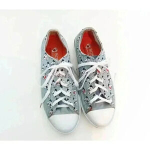 Bobs By Skechers Womens Sneakers Shoes Puppy Dog Blue Walking Low Top Lace Up 7